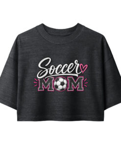 Soccer Mom 2 Womens cropped tee washed black