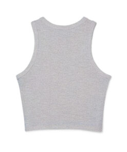 soccer mom 1 micro rib racer tank for women heather gray