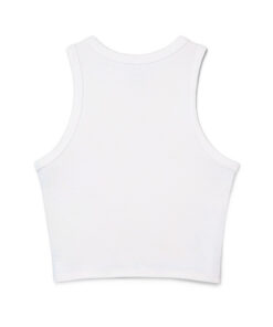 soccer mom 1 micro rib racer tank for women white